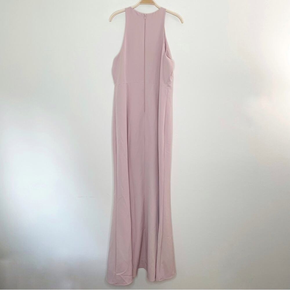 Show Me Your Mumu Chicago High Neck Gown Vintage Rose Stretch Crepe XL Formal - Picture 4 of 10